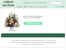 Tablet Screenshot of cobbysflowers.com